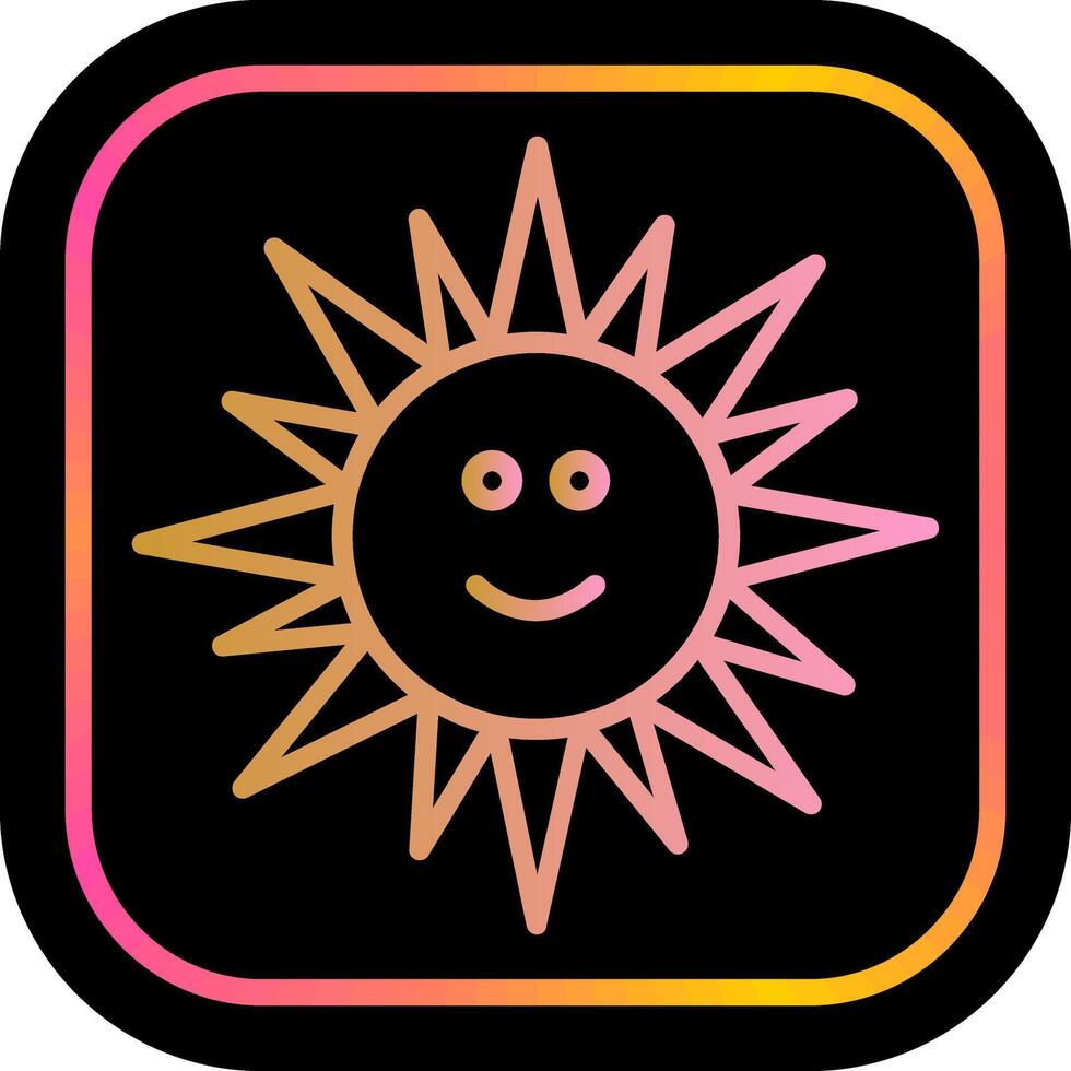 Sun with Face Icon Design vector