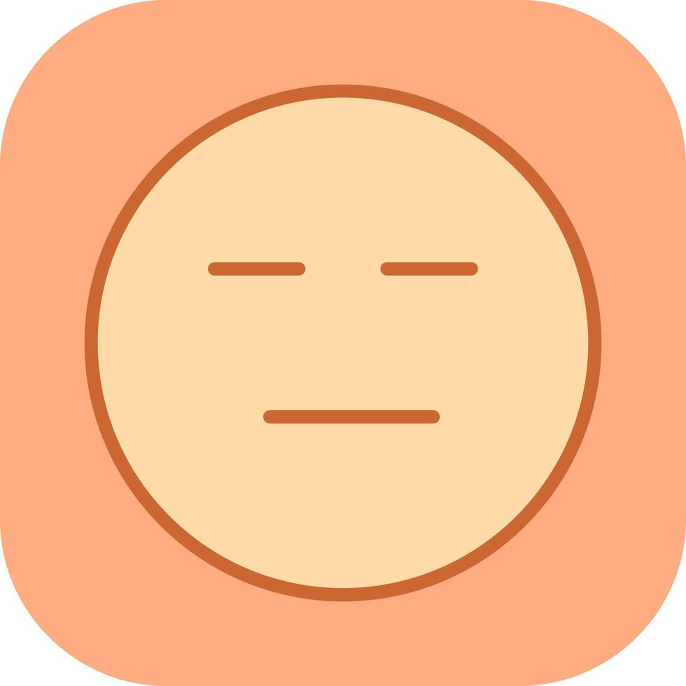 Neutral Face Icon Design vector