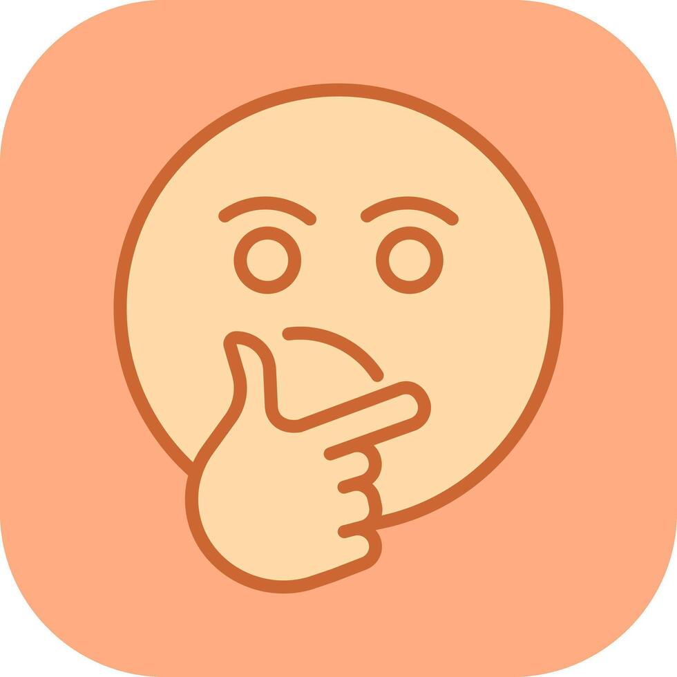 Thinking Face Icon Design vector