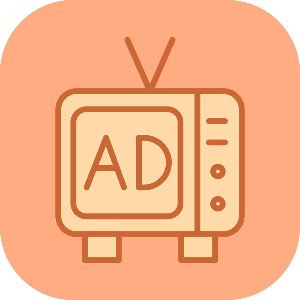 TV Commercial Icon Design vector