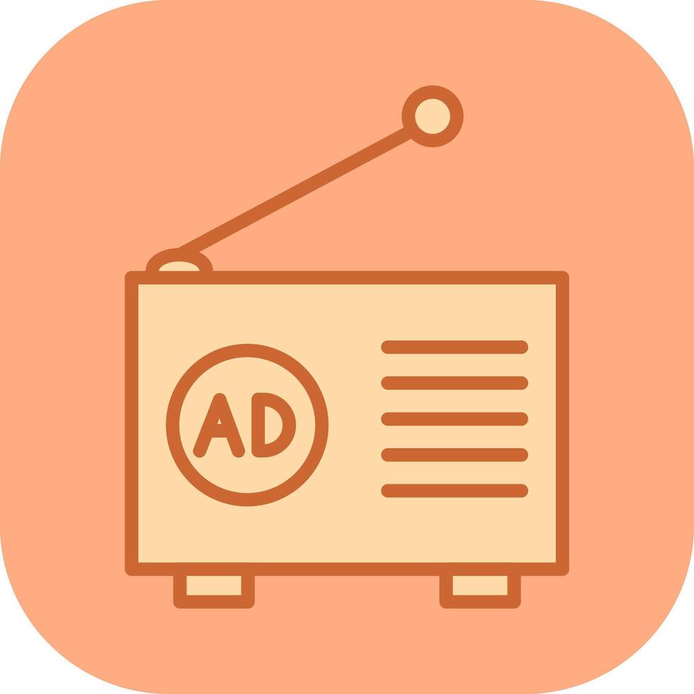 Radio Ad Icon Design vector