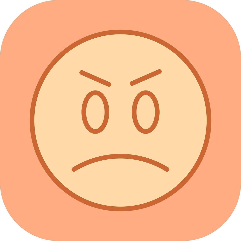 Angry Face Icon Design vector