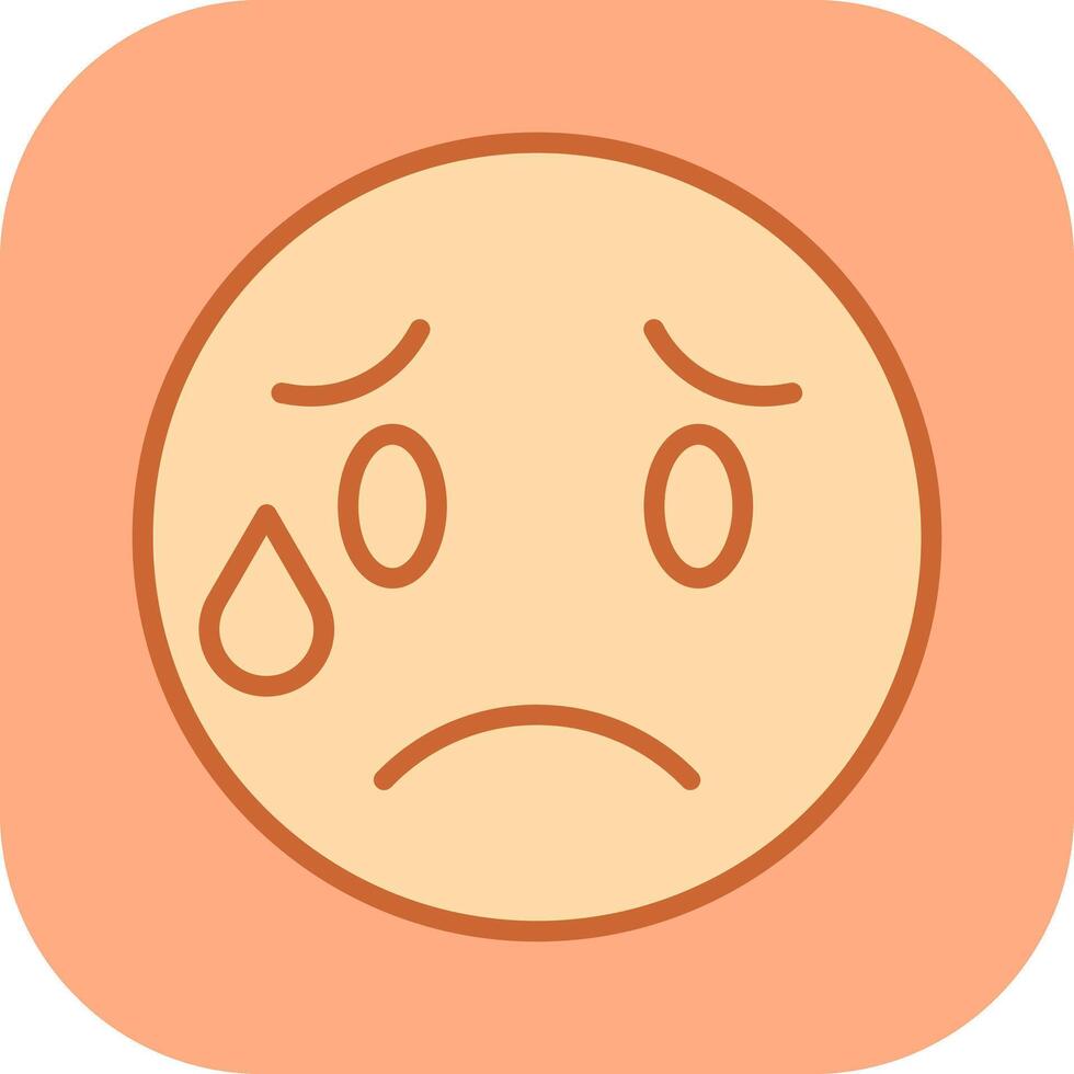 Crying Face Icon Design vector