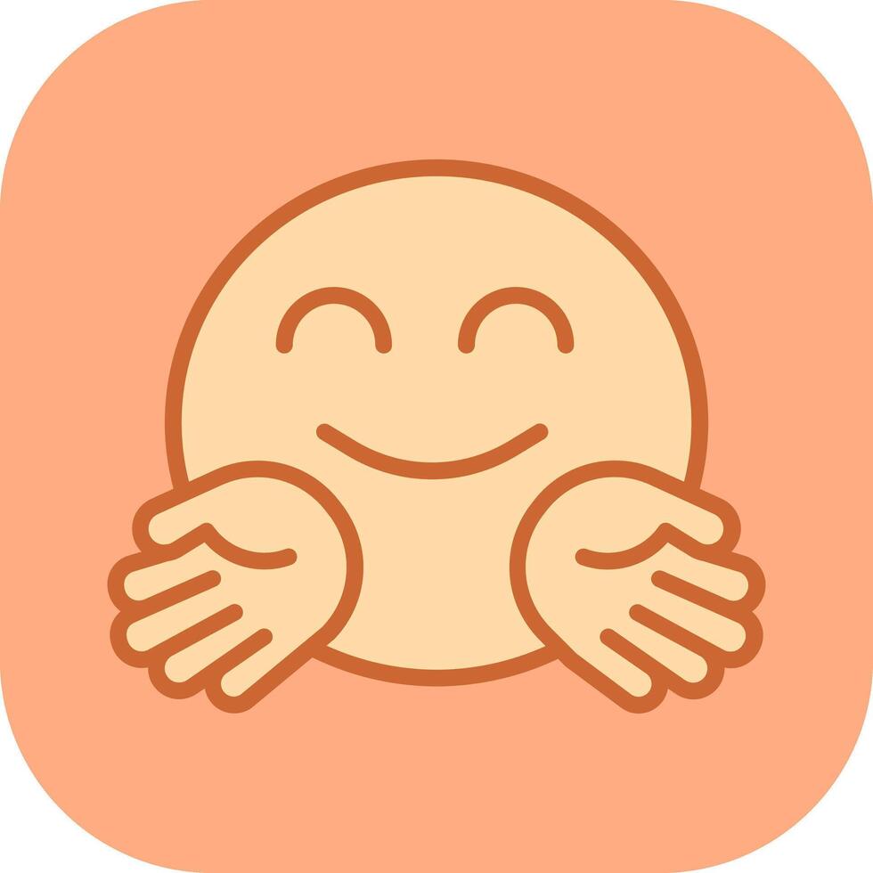 Hugging Face Icon Design vector