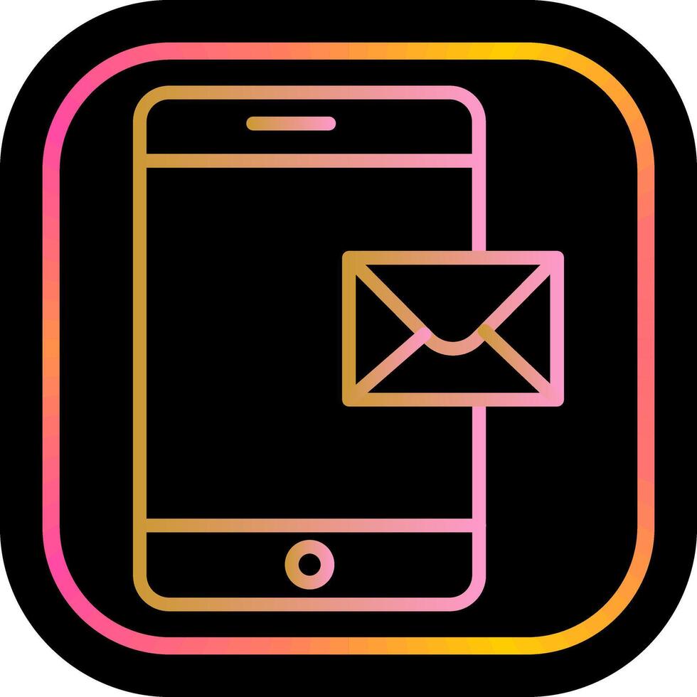 Mobile E-mail Icon Design vector
