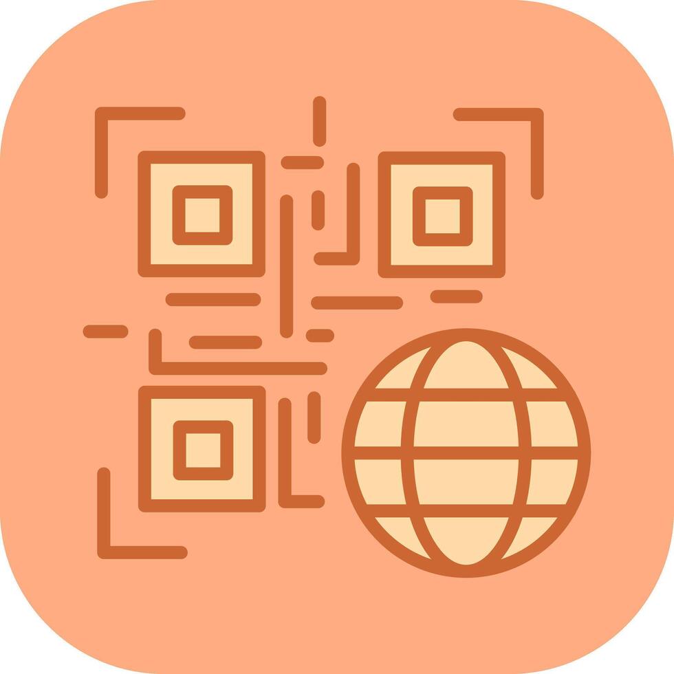 QR Code Website Icon Design vector