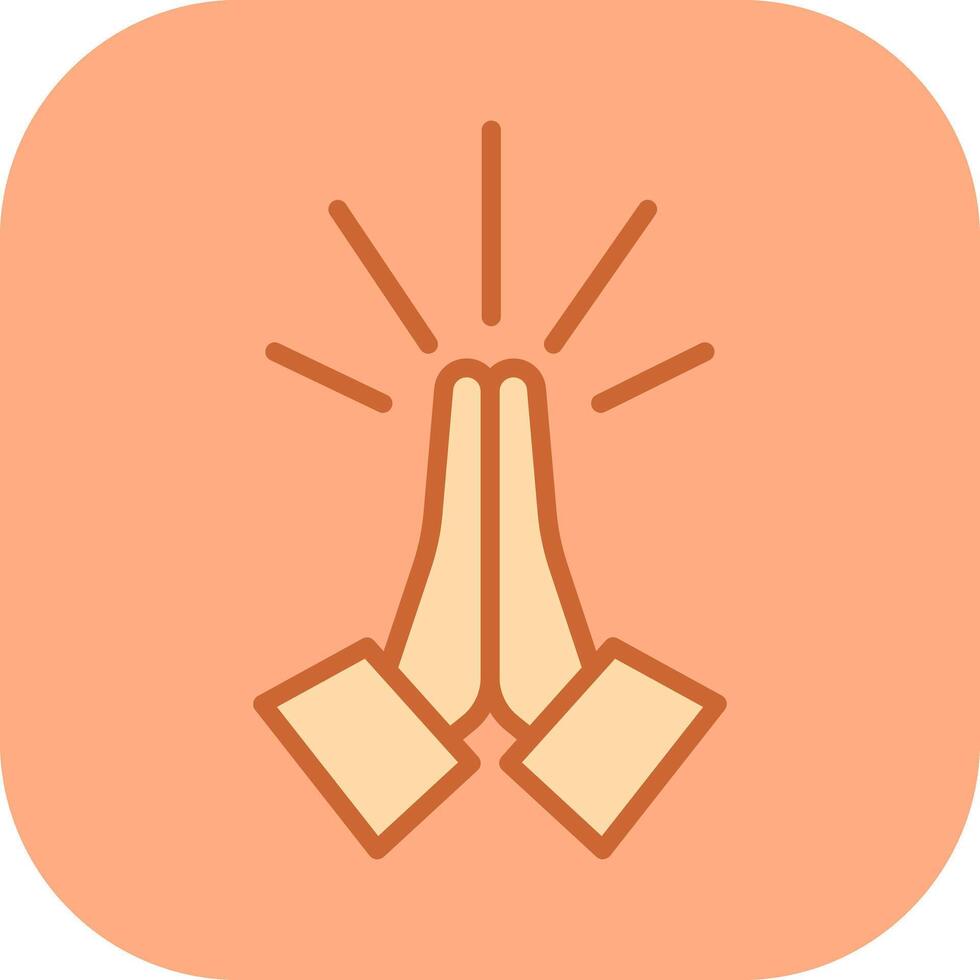 Folded Hands Icon Design vector