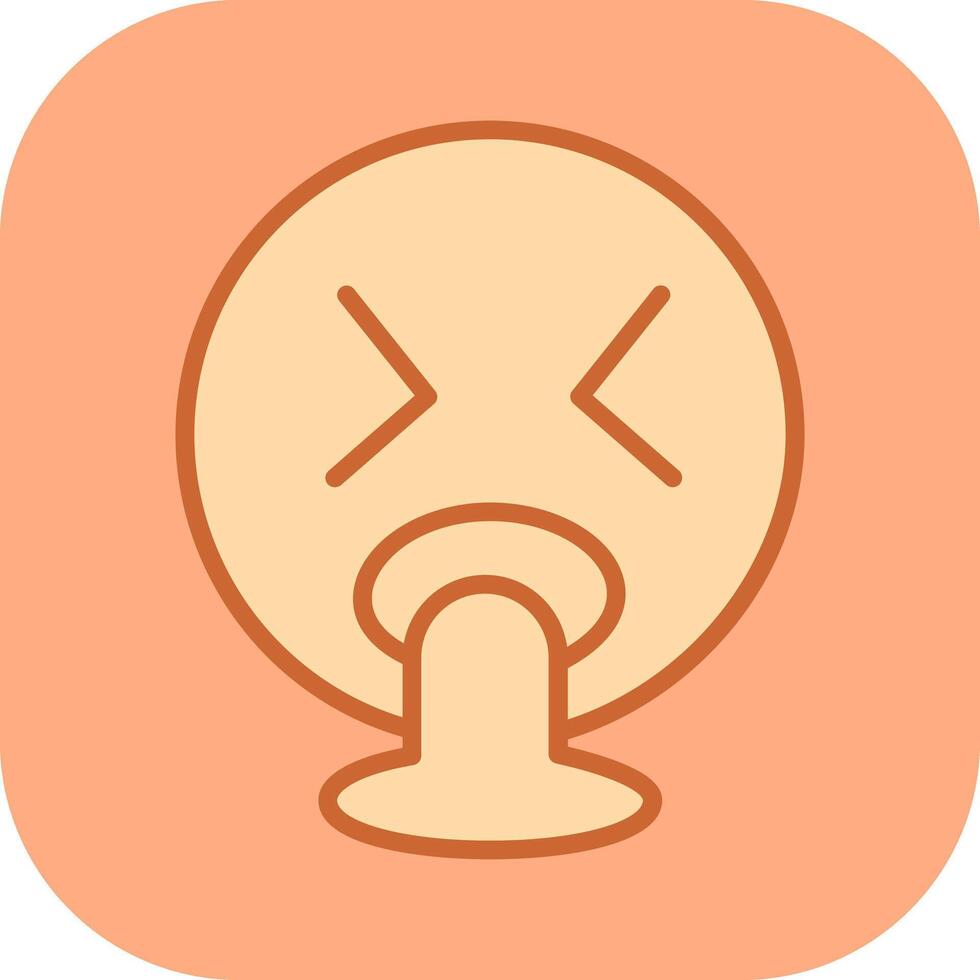Face Vomiting Icon Design vector