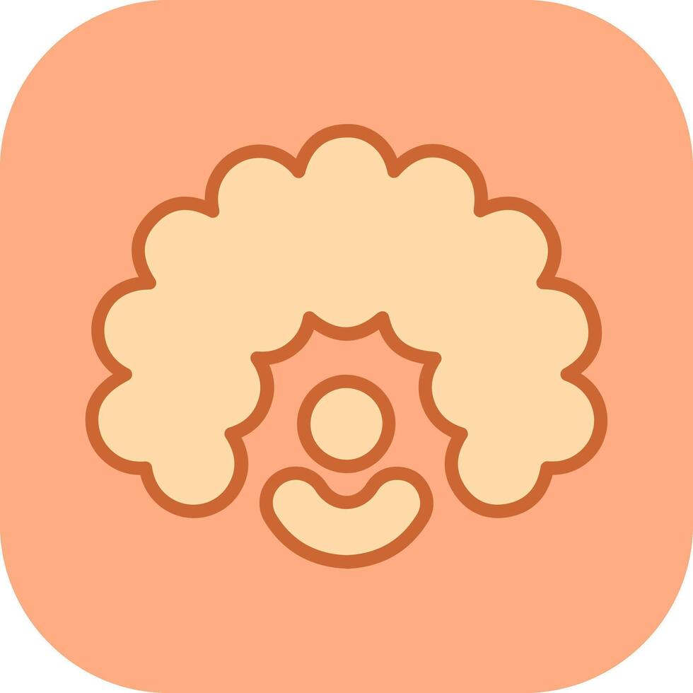 Clown Wig Icon Design vector