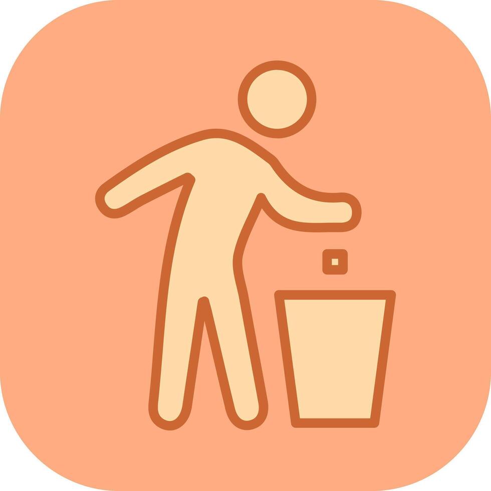 Litter in Bin Sign Icon Design vector