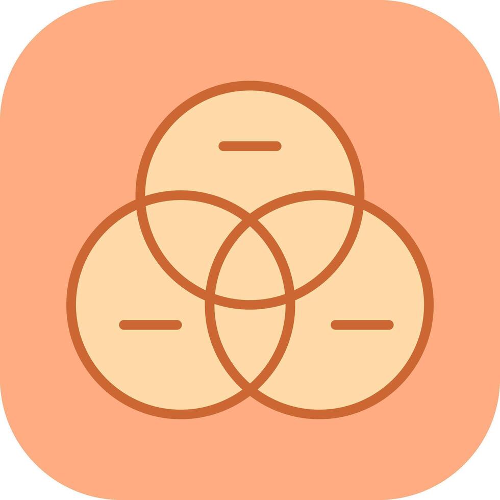 Venn Diagram Icon Design vector