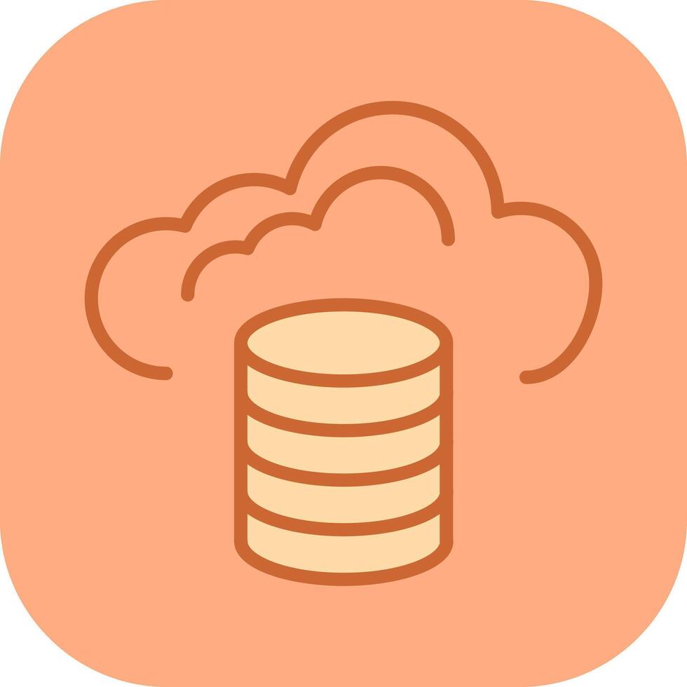 Cloud Database Icon Design vector