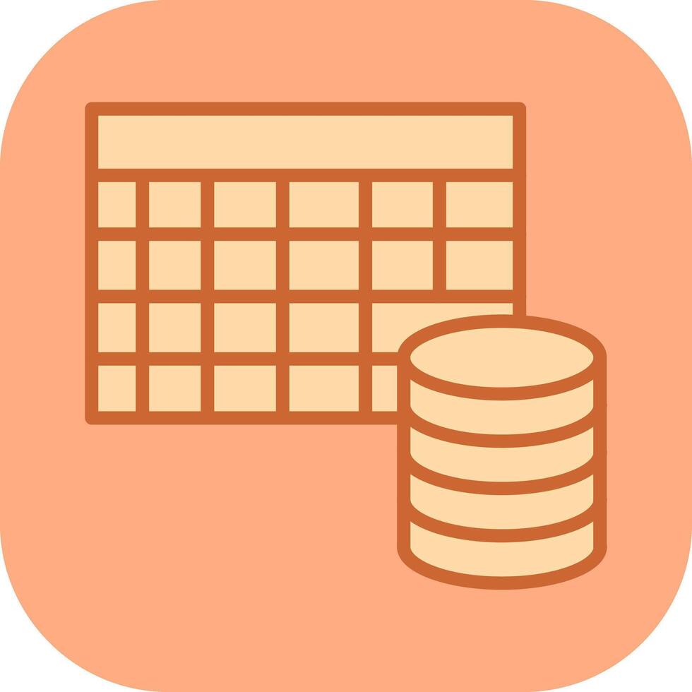 Table Data Icon Design vector