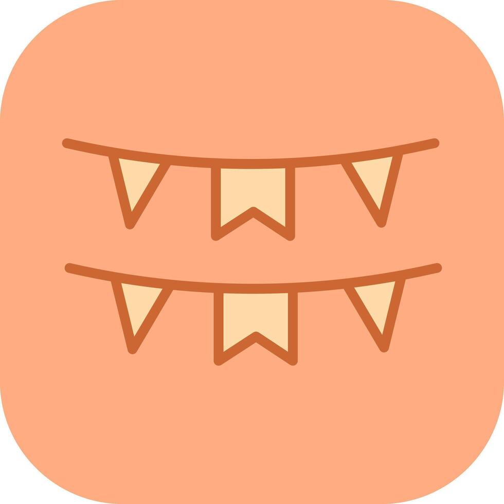 Bunting Flags Icon Design vector