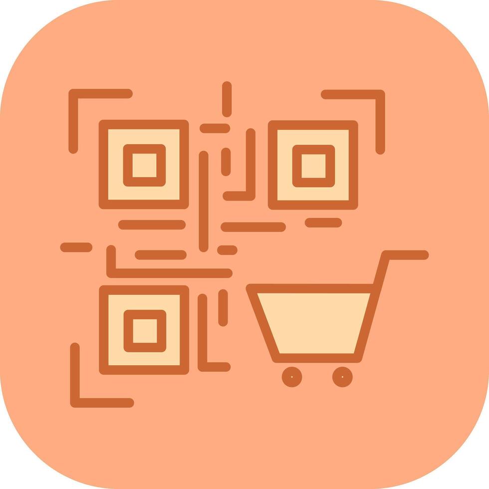 QR Code Shopping Icon Design vector