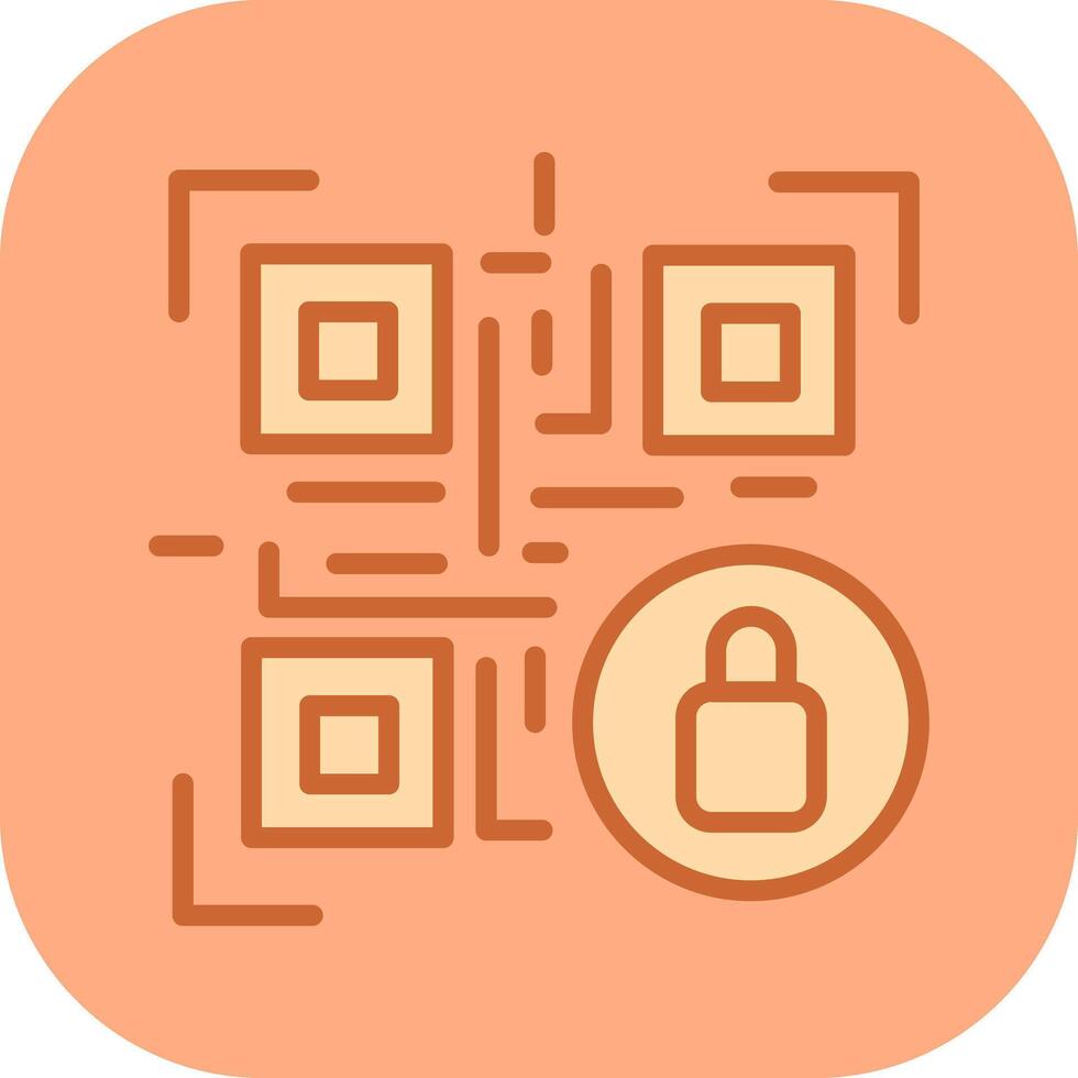 QR Code Encryption Icon Design vector