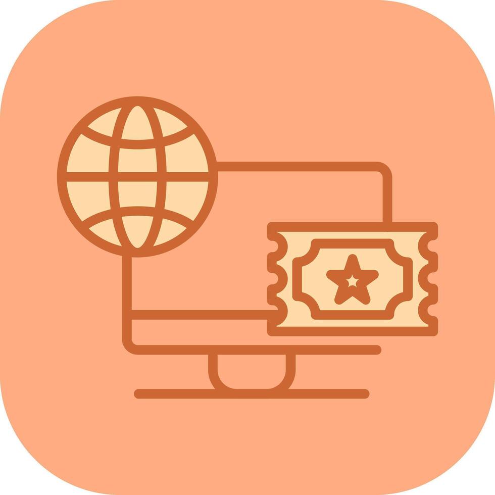Ticket System Icon Design vector