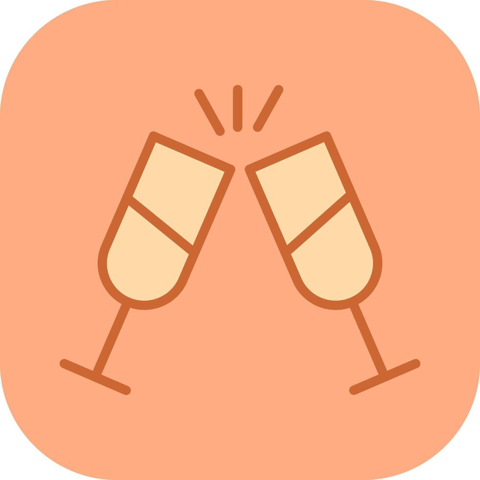 Champagne Toast Icon Design vector