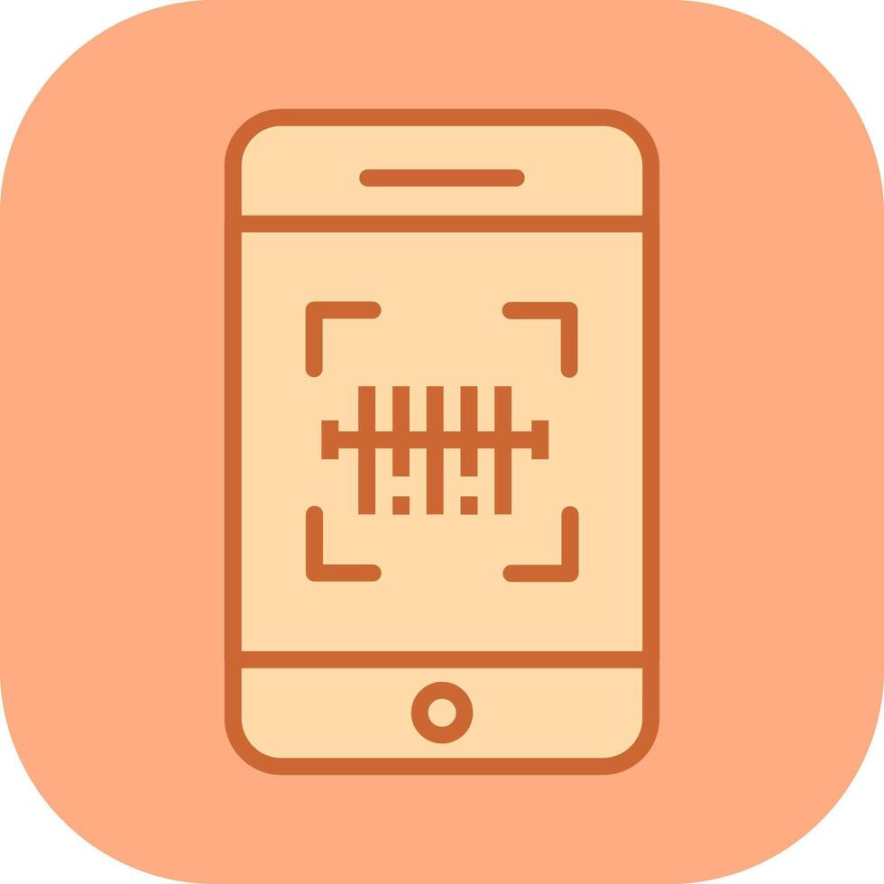 Mobile Scanning Icon Design vector