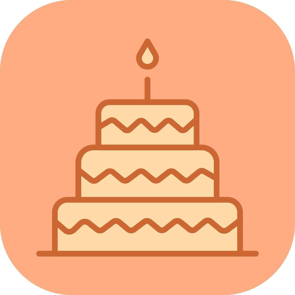 Cake Topper Icon Design vector