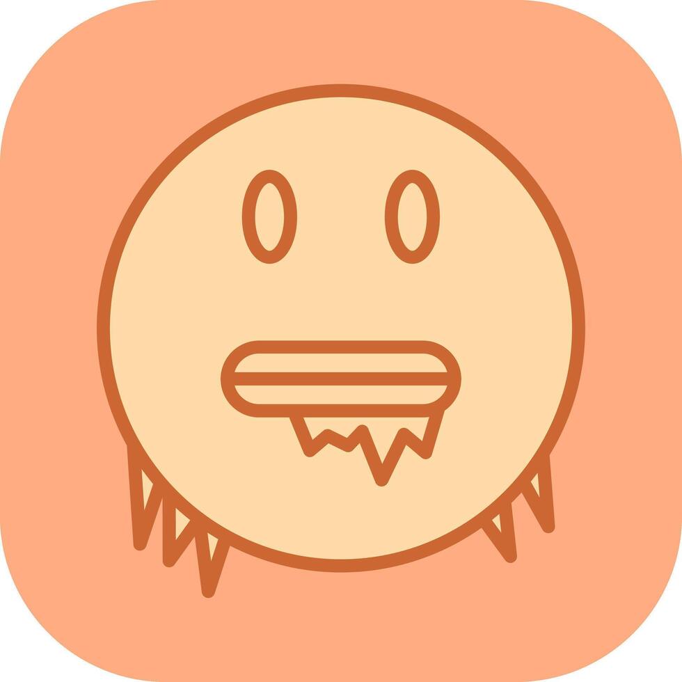 Cold Face Icon Design vector