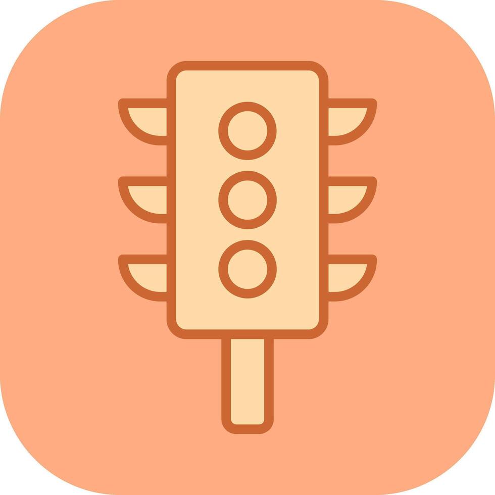 Vertical Traffic Light Icon Design vector