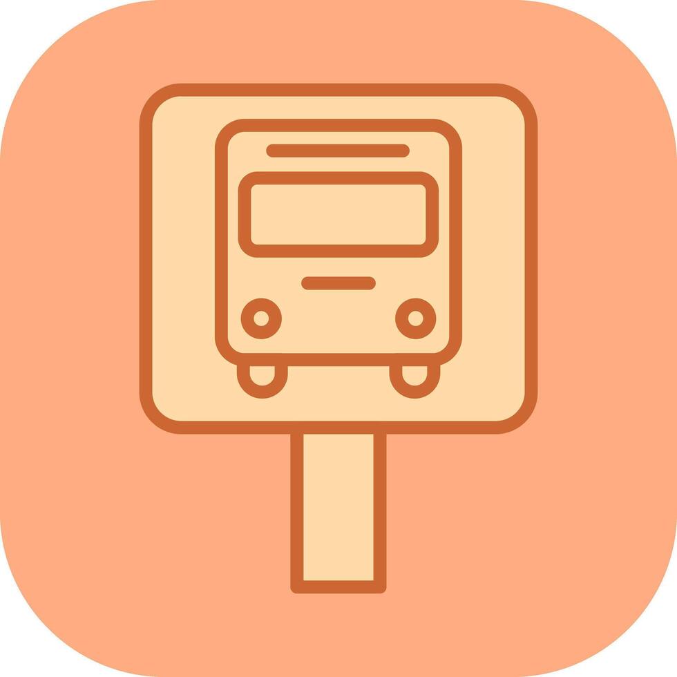 Bus Stop Icon Design vector