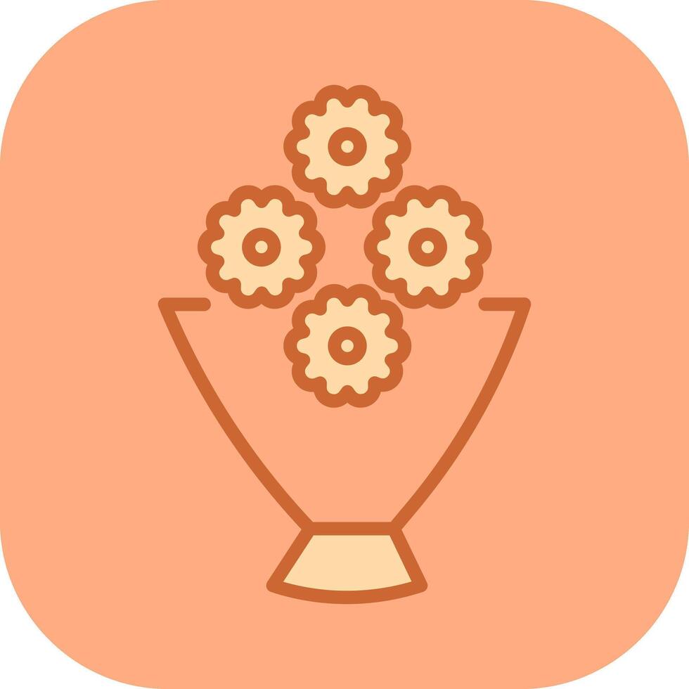 Flower Bouquet Icon Design vector
