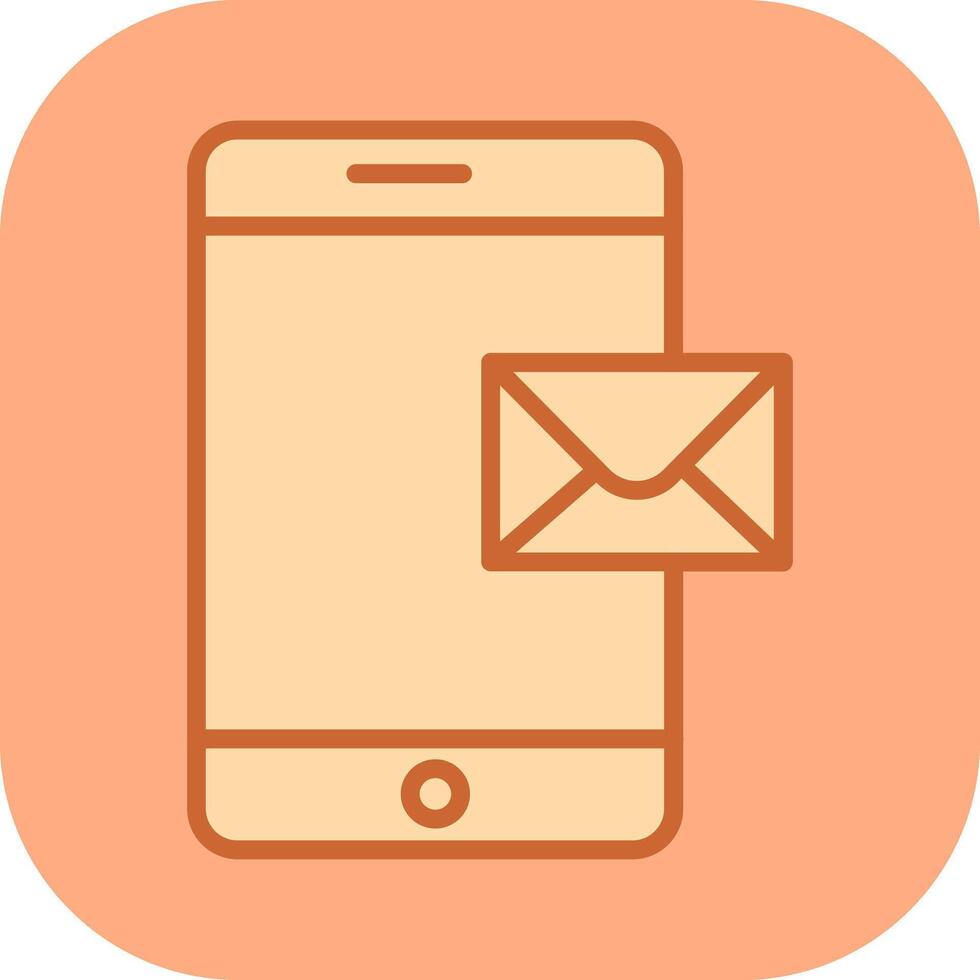 Mobile E-mail Icon Design vector