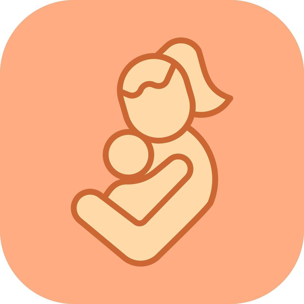 Mother and Child Icon Design vector