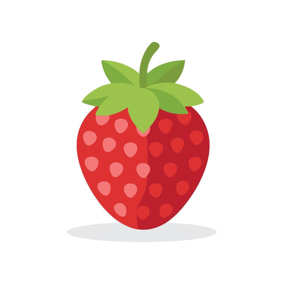 Pineberry fruit isolated flat illustration on white background. vector