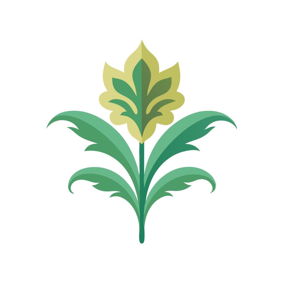 Acanthus Flower flower isolated flat illustration on white background vector