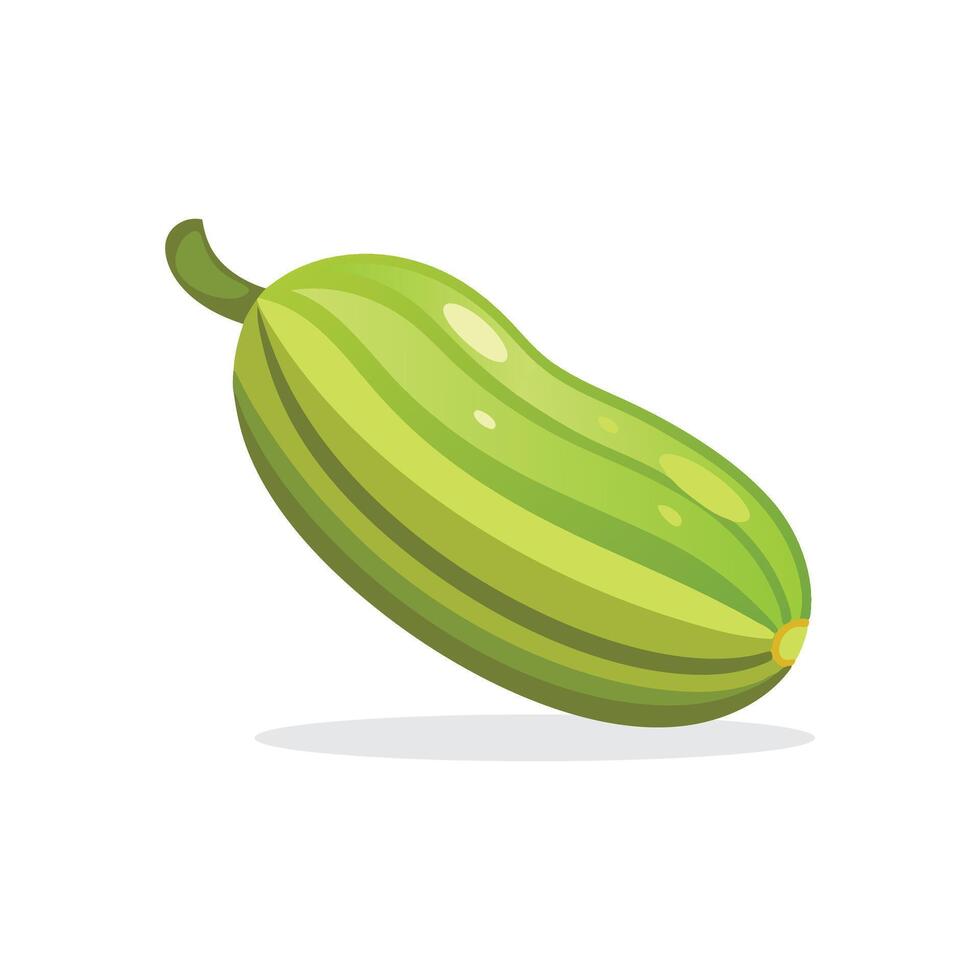 Bilimbi fruit isolated flat illustration on white background vector