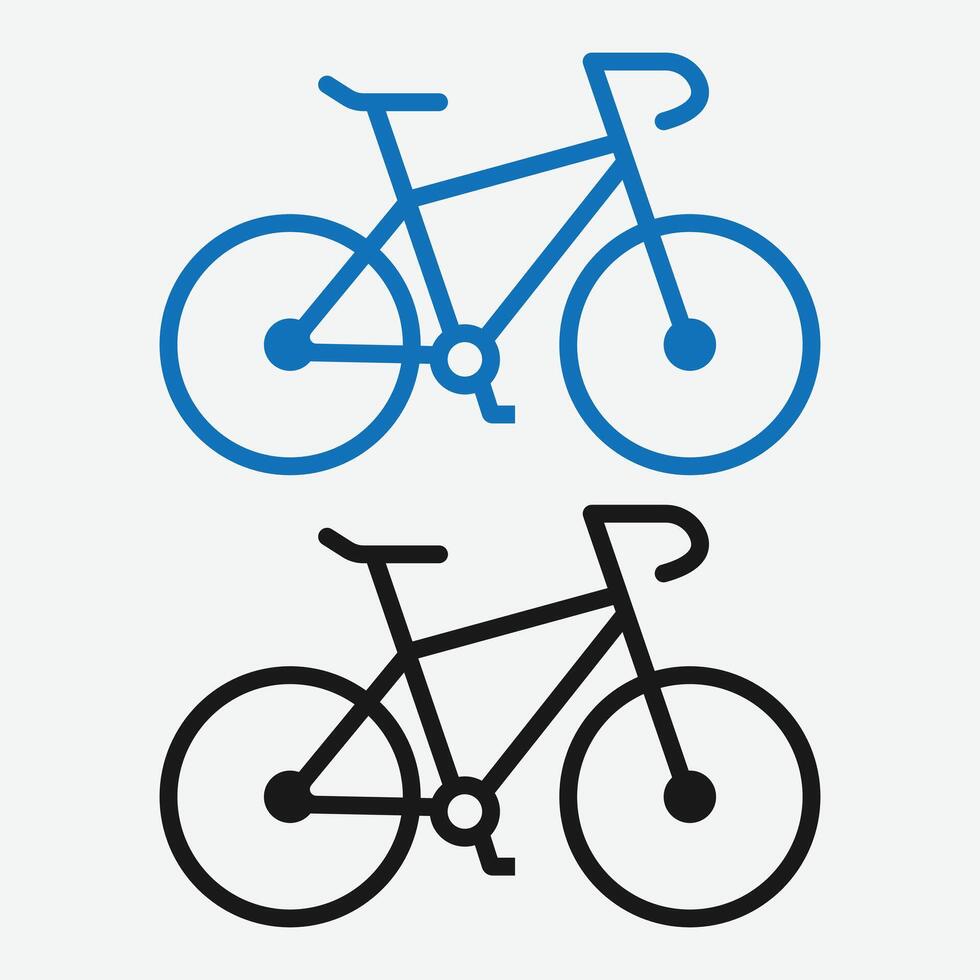 Bicycle outline icon. Bike icon bicycle simple graphic. Minimal bicycle symbol vector