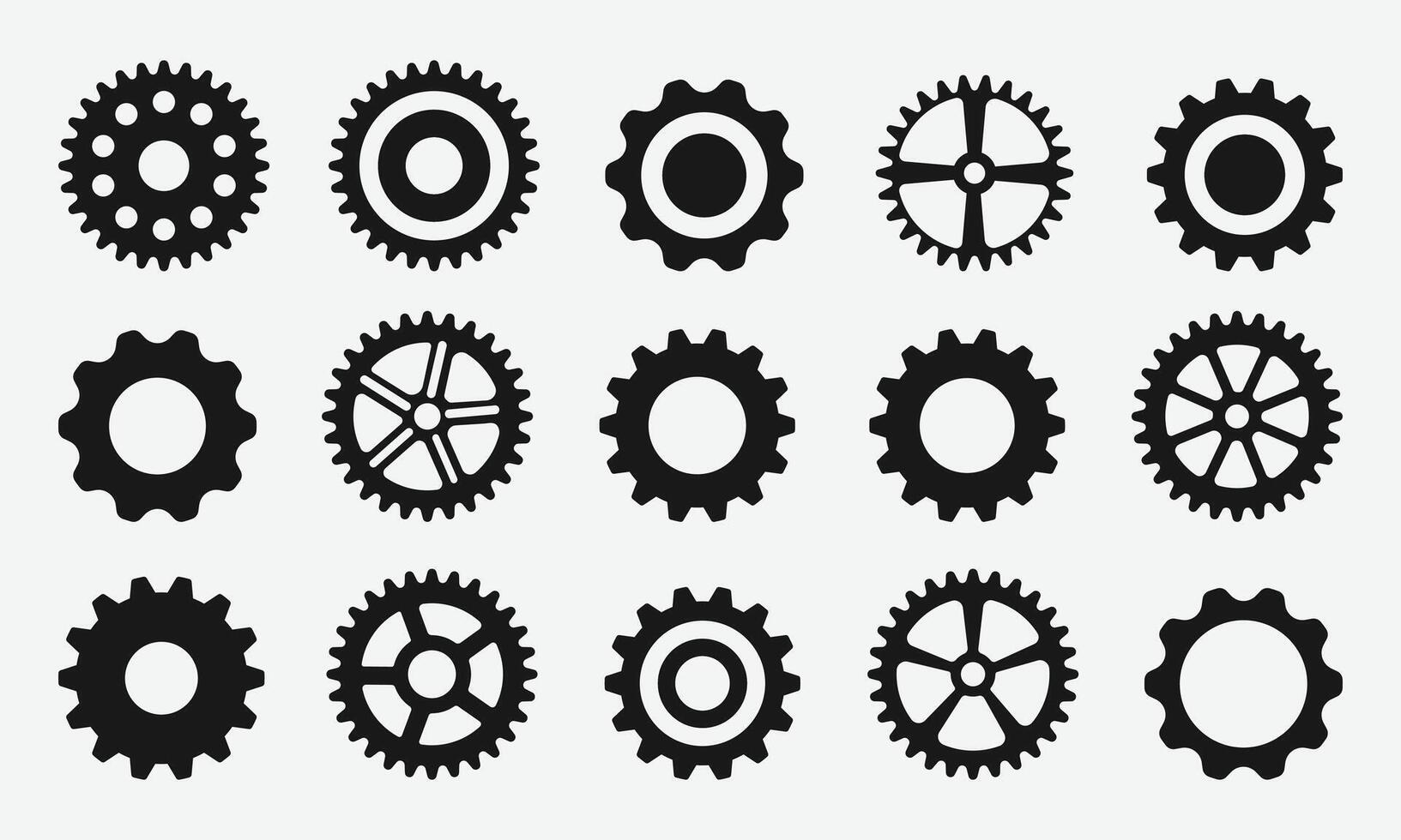 Gear setting icon set. Cog wheel icon. Gear wheel icon. Gear setting icon collection. vector