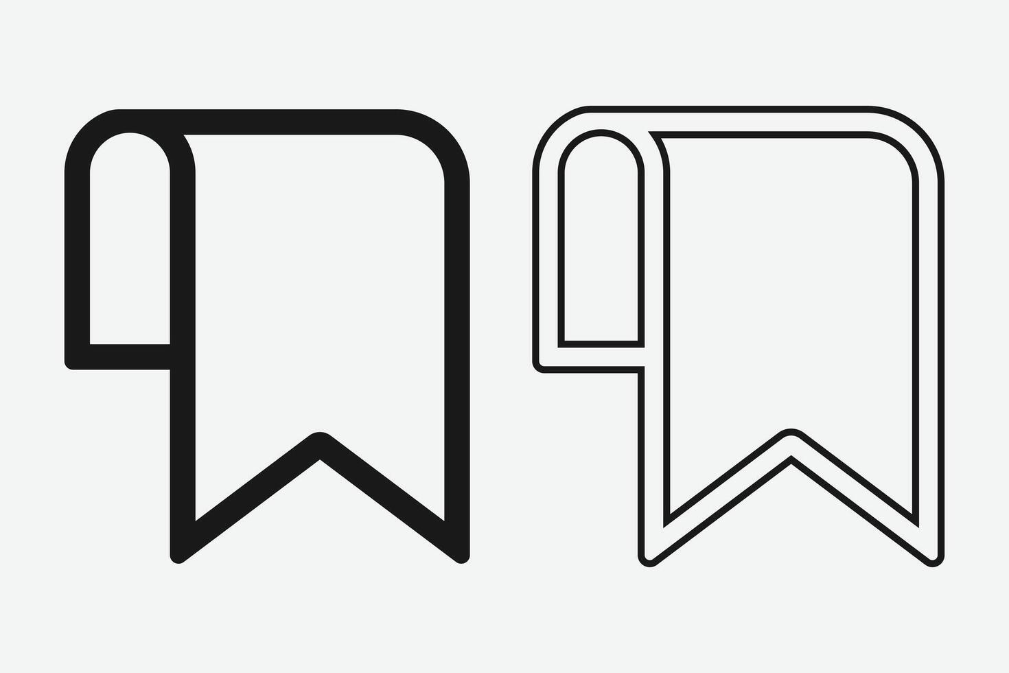 Bookmark icon. Bookmark glyph icon. Bookmark, Favourite Line Icon on White Background. Editable Stroke. Pixel Perfect. vector