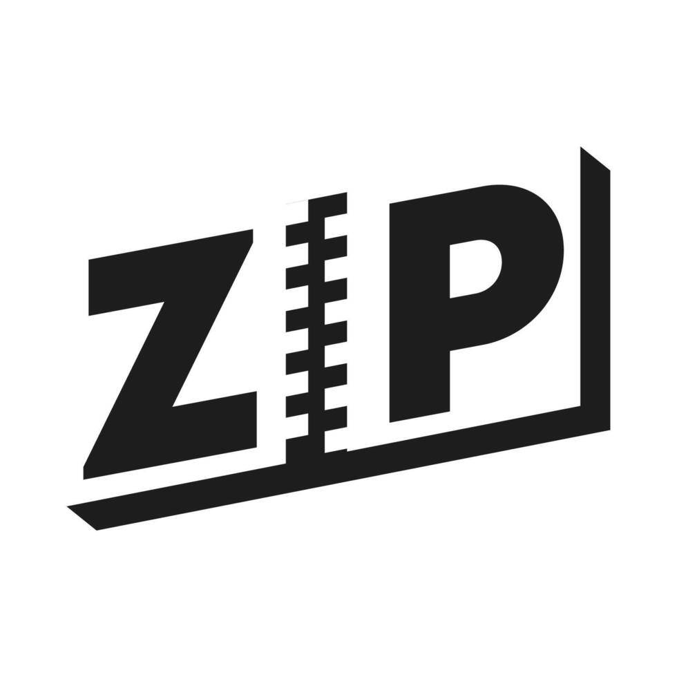 Zip security logo design template. vector