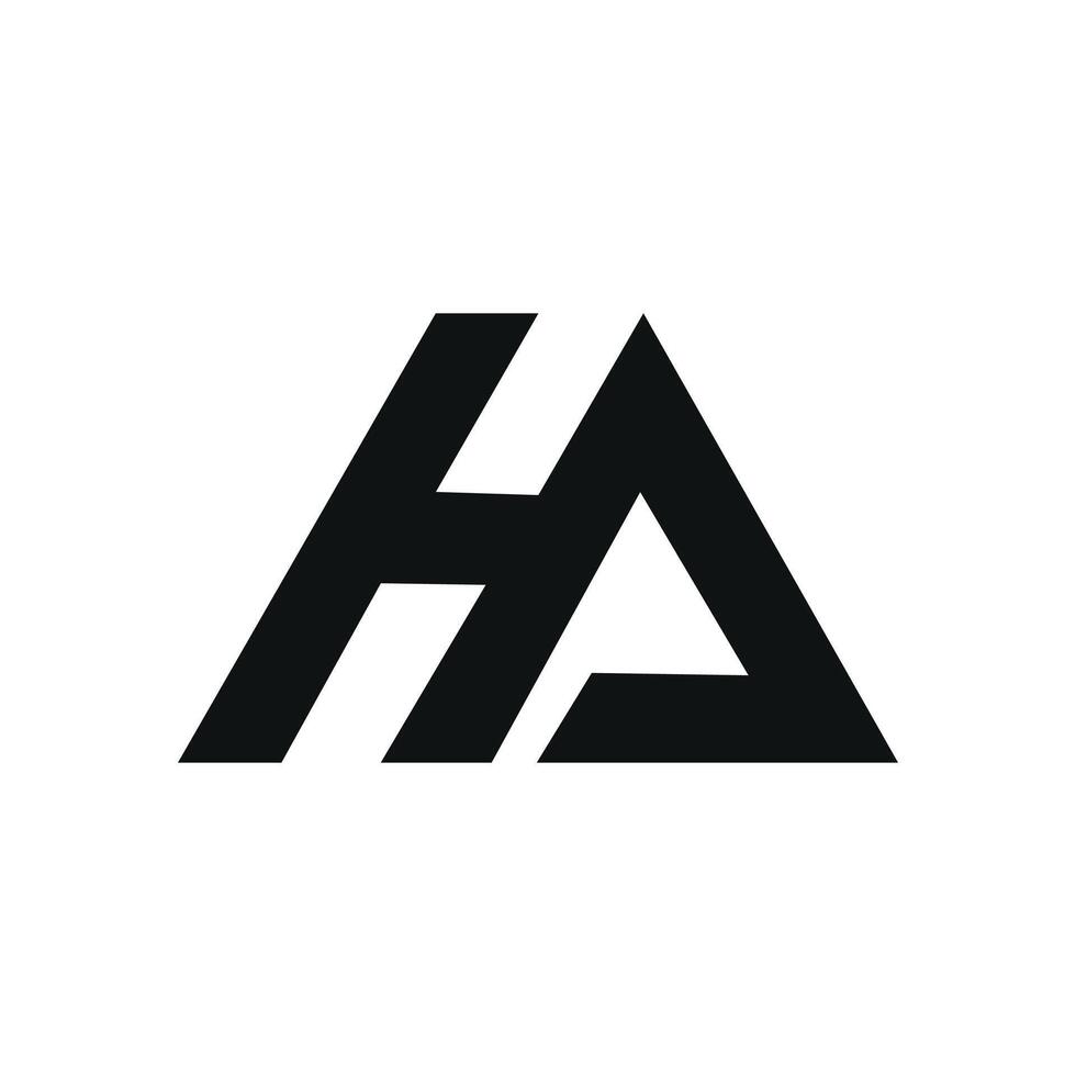 Ha letter logo design vector
