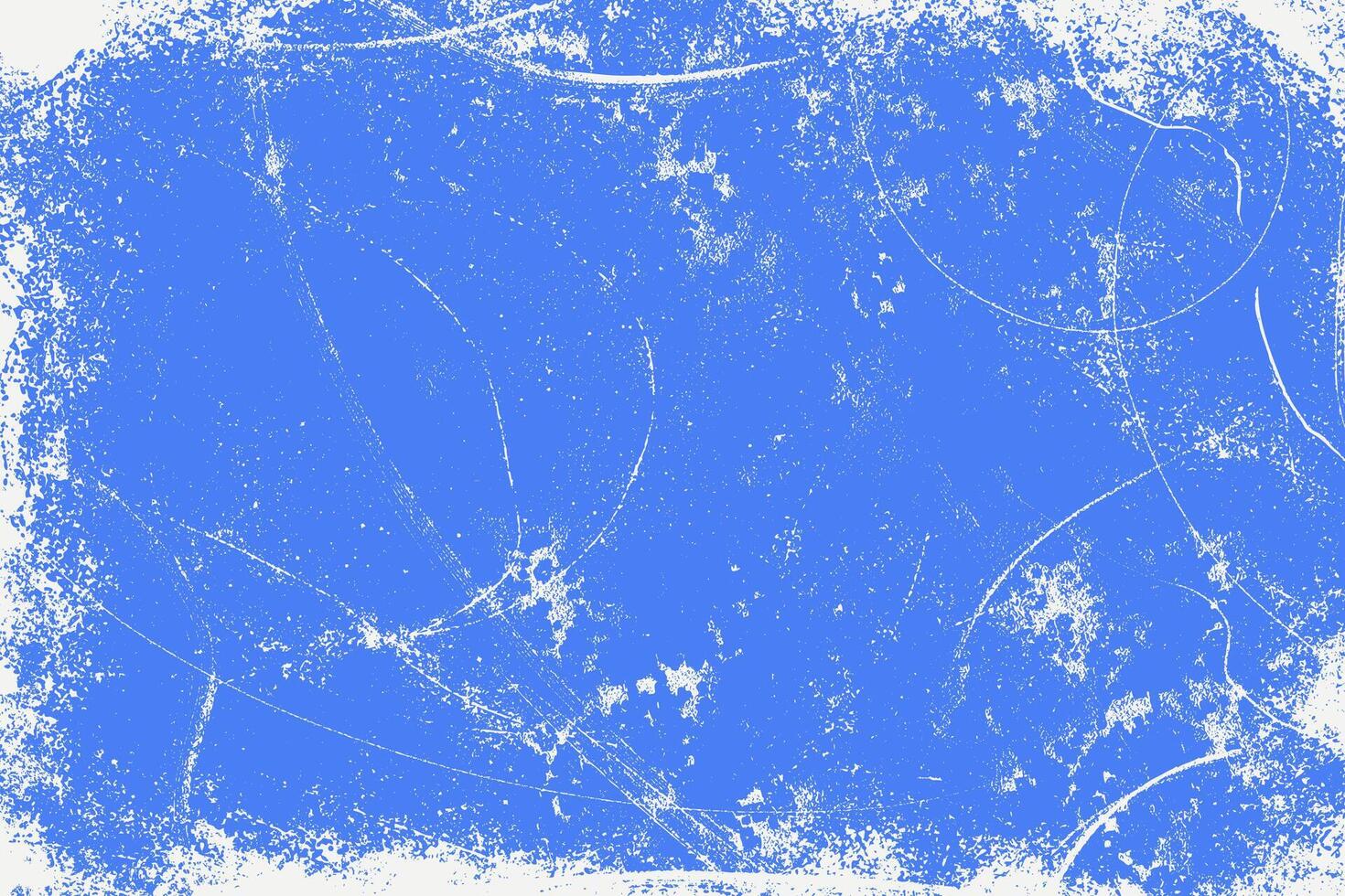 Vibrant blue and white grunge background. Distress overlay texture in retro style. Torn, weathered effect with icy winter vibes. vector