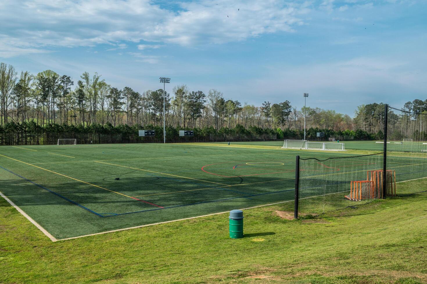 Soccer fields closed and empty Coronavirus Covid-19 photo