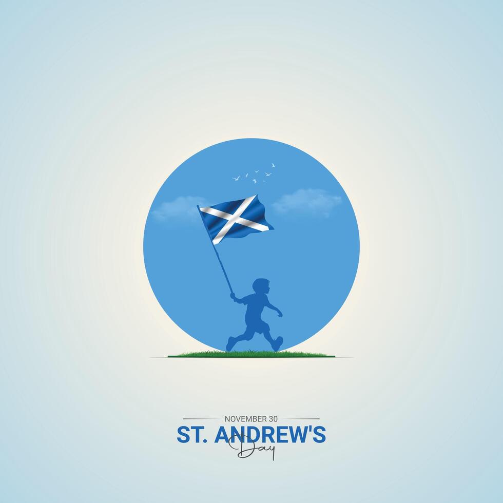 St. Andrew's Day vector