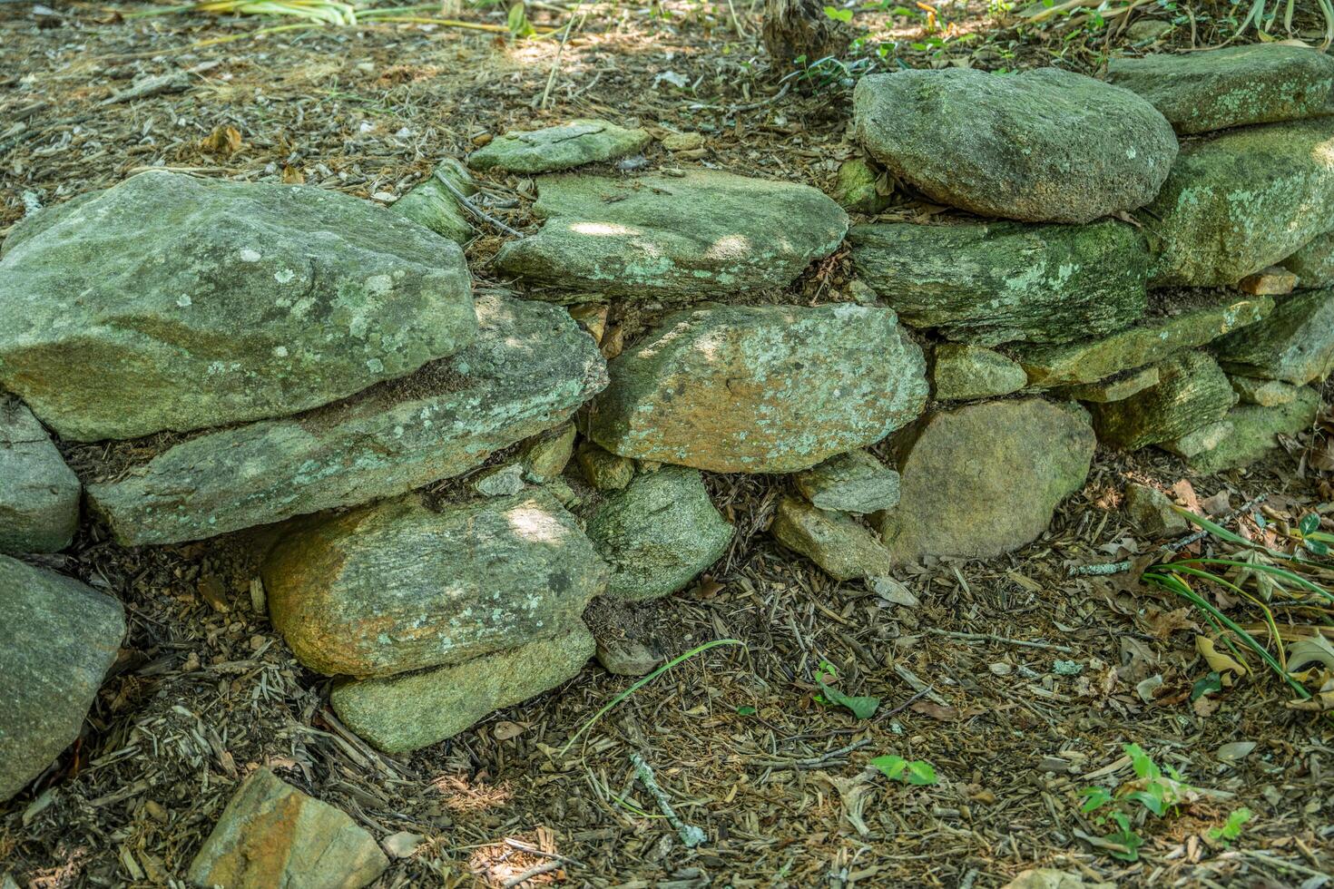 Old rock wall closeup photo