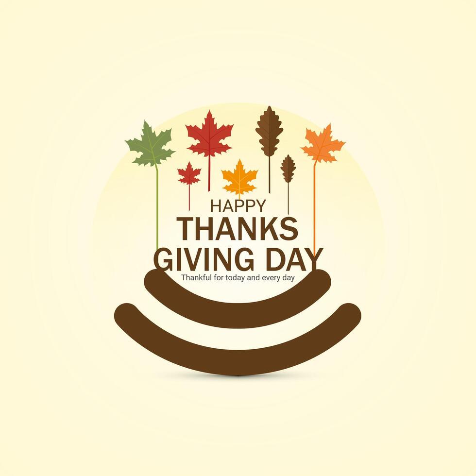 Happy Thanksgiving Day Poster, Banner. Thanksgiving celebration. Background perfect for social media and greeting. vector
