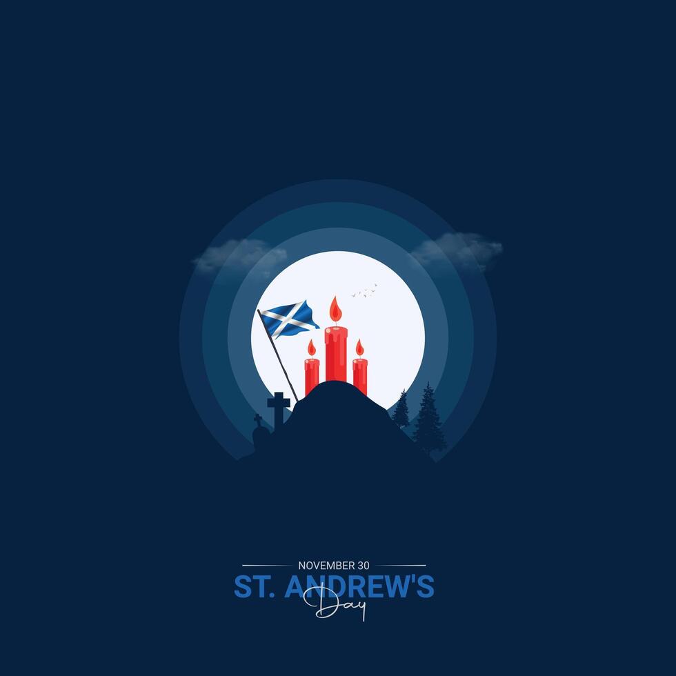 St. Andrew's day - National holiday in Scotland. vector