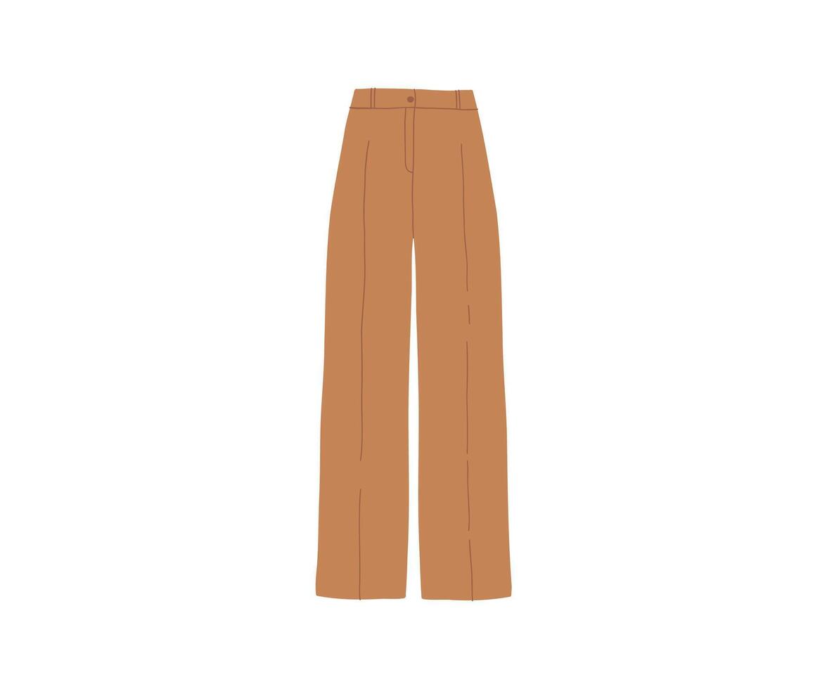 Pants drawn by hand. illustration in flat style. vector