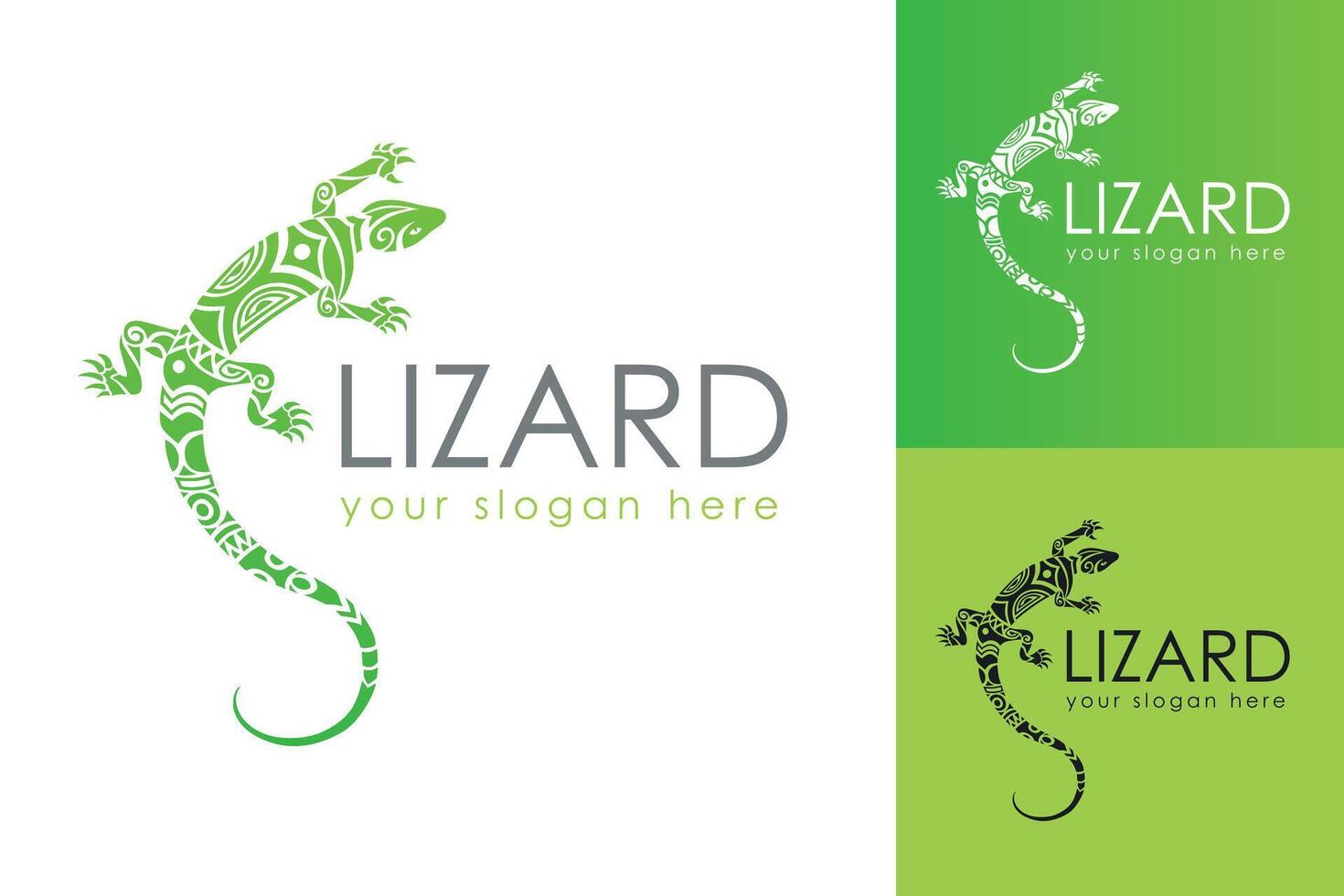 Lizard logo graphic design concept. Editable element vector