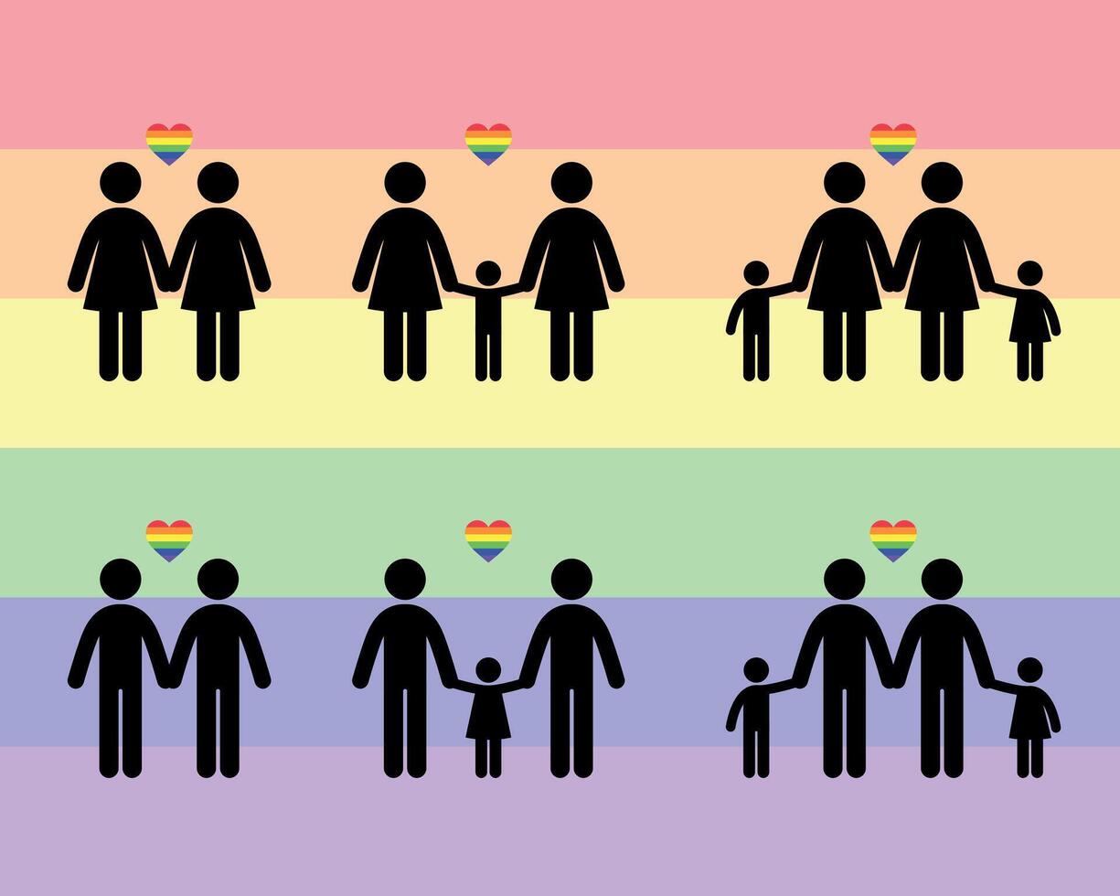 Same-sex couples flat icon. Sign same sex couples. logo for web design, mobile and infographics. illustration eps10. Isolated on white background. vector