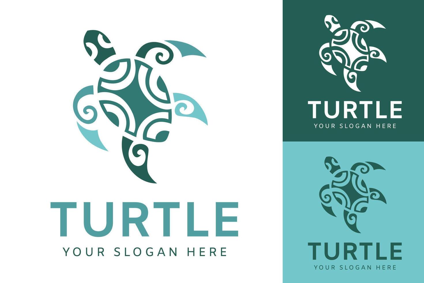 Turtle logo graphic design concept. Editable sea turtle element, vector