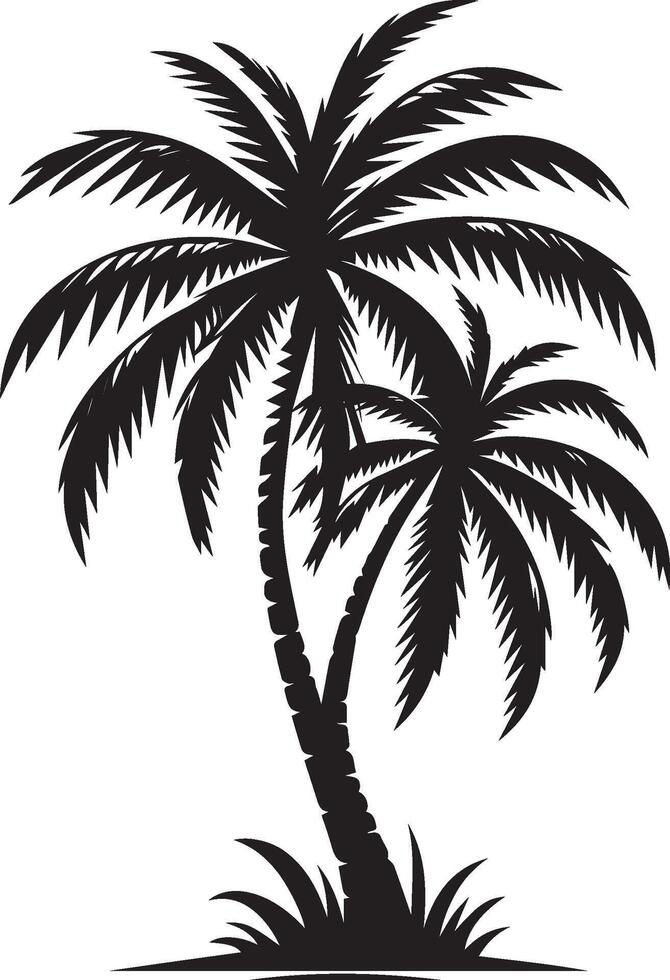 Palm tree silhouette illustration vector