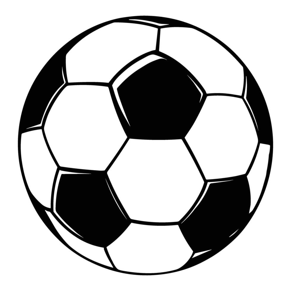 Soccer ball silhouette vector